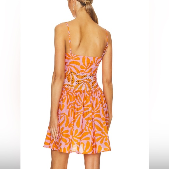 Solid & Striped Amelia mini dress in Leaf print - Picture 2 of 2